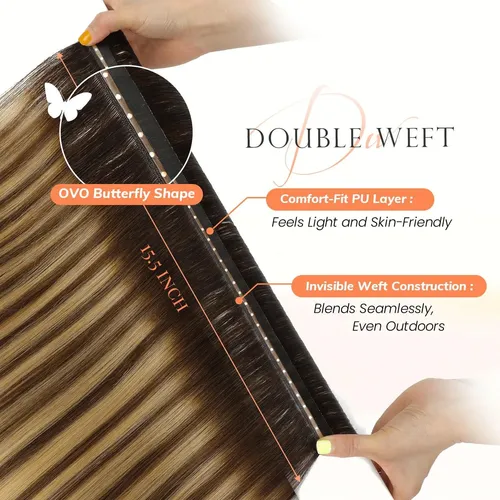 Extensiones De Pelo Humano Ovo Butterfly Weft 16 In Medium