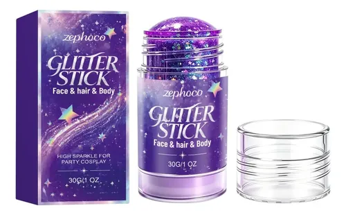 Maquillaje Brillante Barra Glitter Rostro Cuerpo Fiesta