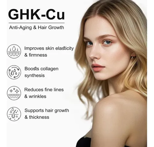 , `. Ghk-cu Peptídeo Cobre Suplemento Antivelhecimento/