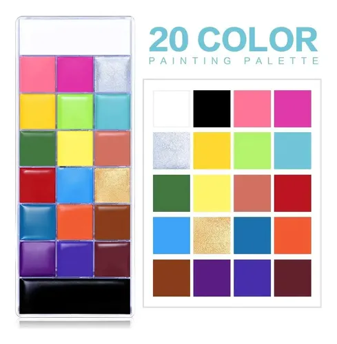Paleta Ucanbe Pintacaritas Body Paint 20 Colores