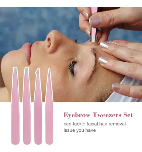 Set De Pinzas Para Cejas Con Estuche De Almacenamiento, &pp