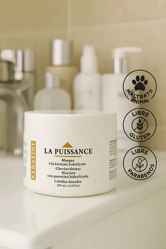 Máscara Capilar Keratina Hidrolizada X250g La Puissance Cabellos Dañados – Nutricion Brillo Suavidad Hidratacion – Uso Profesional Ideal Estetica Salon