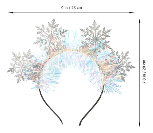 Diadema De Copo De Nieve, 2 Piezas, Diadema Navideña