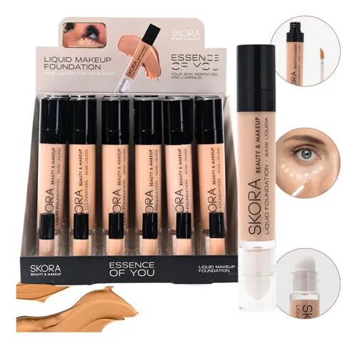 Base Maquillaje Skora C/ Aplicador Y Esponja Para Difuminar