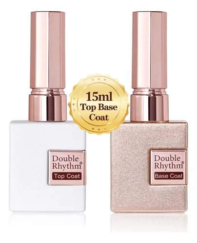 Set Gel Base Y Top Coat Brillo Transparente Uv Led