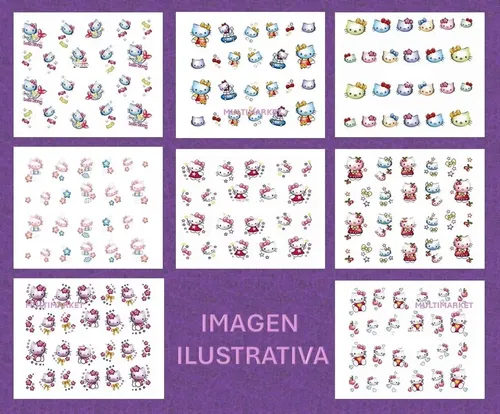 Stickers Al Agua Warer Decals 5 Motivos Infantiles Surtidos