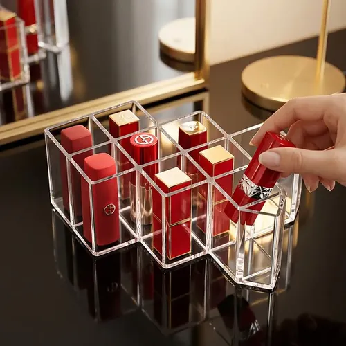Caja De Almacenamiento De Lápiz Labial Transparente De Escri Trasparente