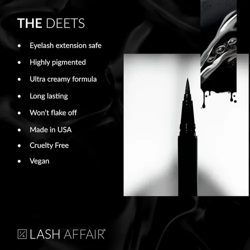 Delineador Líquido Negro Lash Affair Para Extensiones De
