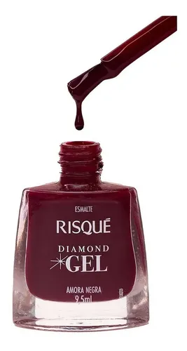 Esmalte Risque Diamond Gel 9,5ml Tonos Claro Blanco Camafeo