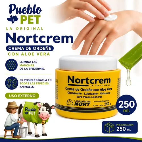Crema De Ordeñe Nort Con Aloe Vera Hidratante Mascota 250ml
