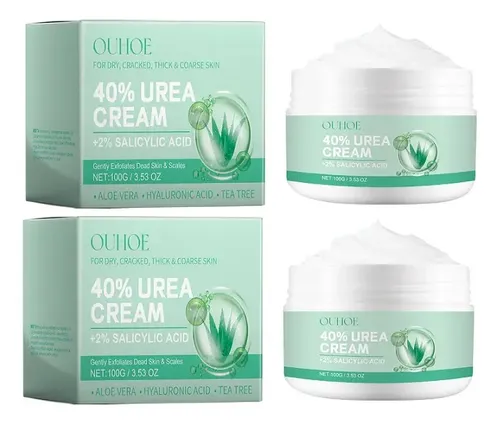 Bh Crema De Urea Al 40 % For Pies Con Ácido Hialurónico,2pcs