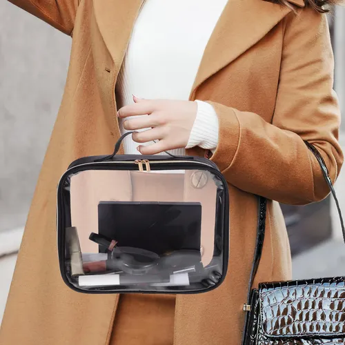 2 Bolsas De Maquillaje Transparentes Para Viaje, Neceser Cla
