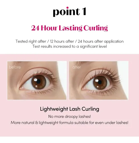 Máscara De Pestañas Etude Curl Fix, Fijación Fuerte,;
