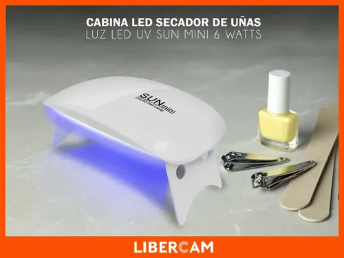 Cabina De Uñas Lampara Luz Led Secador Uv LIBERCAM RUÑA-01 Manos Esculpida 6w Color Blanco