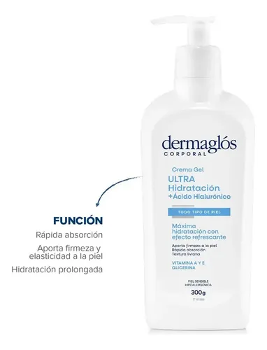 Dermaglos Crema Hidratante Acido Hialuronico 300g X 2