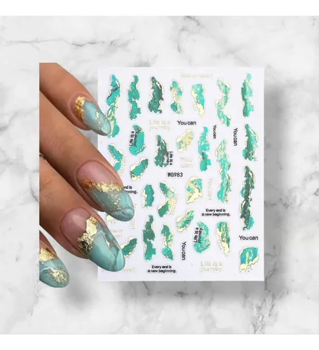Stickers Para Uñas Efecto Ruso Por 7 Colores