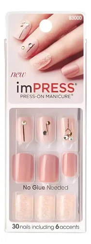 Uñas Kiss Impress Originales Importadas Brilliant