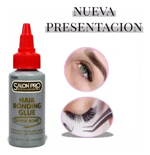 Pegamento Latex Salon Pro Cortina Extensiones Naturales Pestanas Látex color Negro