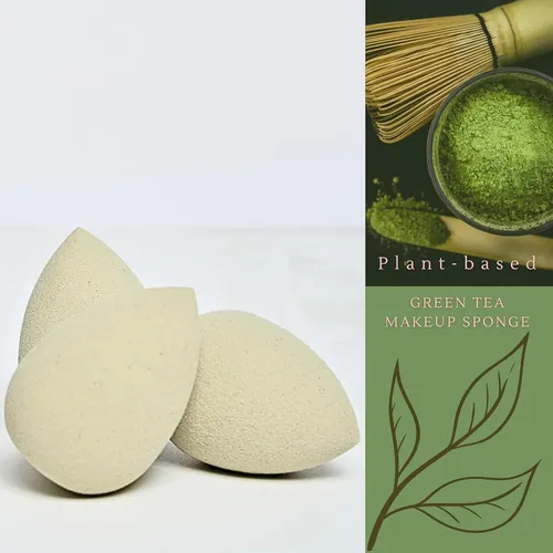 Esponja De Beleza De Chá Verde: À Base De Plantas, 1 Count (pack Of 1)