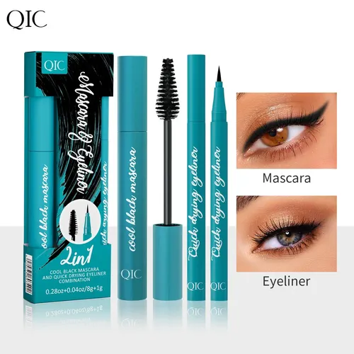 Kit De Rímel E Delineador De Olhos Border Beauty Qic Green