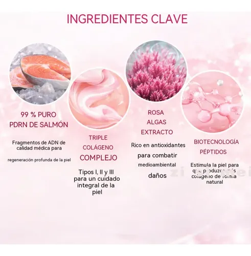 Crema Facial Pdrn Pink Collagen Iluminadora 50 G