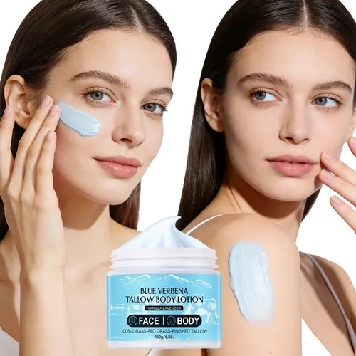 Loción Corporal De Sebo Para Rostro Y Cuerpo Blue Verbena Sc