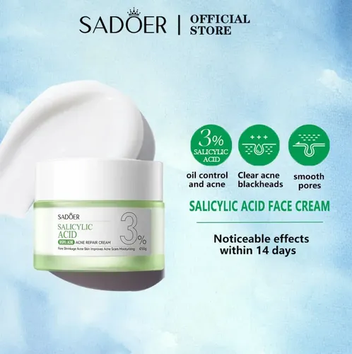 Sadoer Crema Facial Antiacne Acido Salicilo 3%