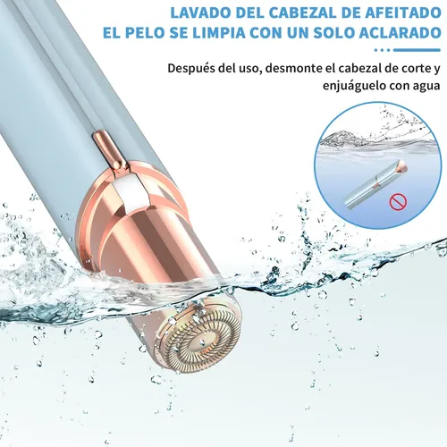 . Depiladora Facial Eléctrica Recargable Usb Con Luz Led, .