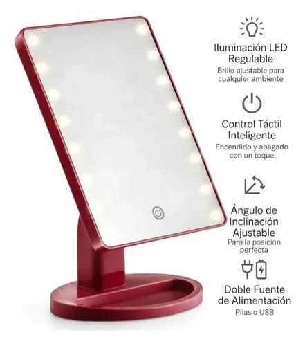 Espejo Con Luz Led Rectangular
