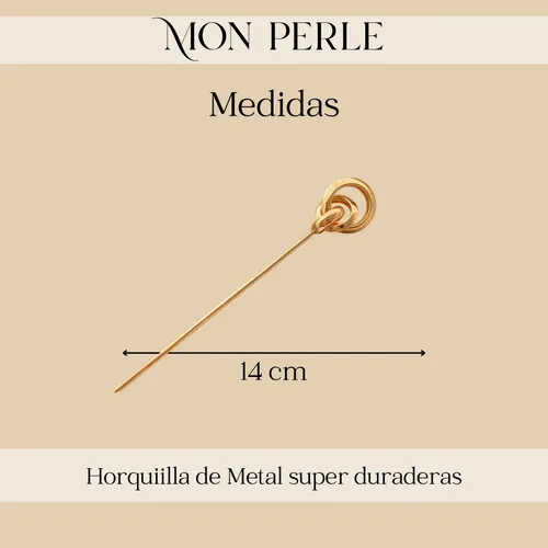 Horquilla Pelo Metal Dorada Palito Chino Rodetero
