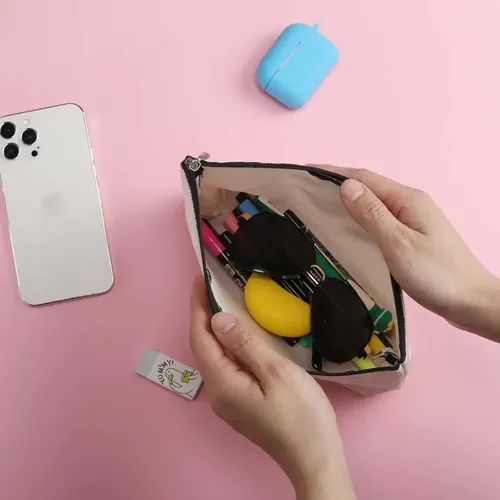 Bolso De Maquillaje Zhamen Impermeable De Algodón Y Lino Par