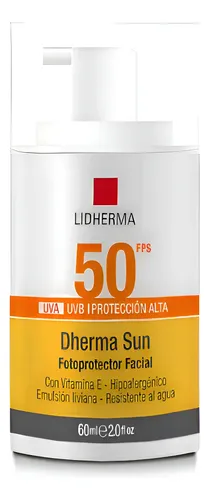 Lidherma Protector Solar Facial 50fps Liviano Dherma Sun