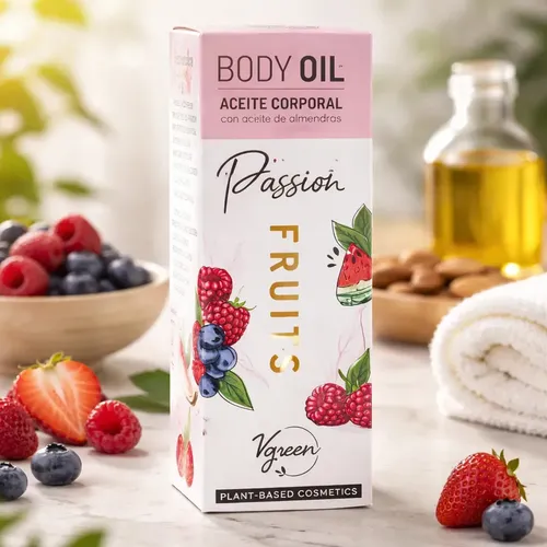 Vgreen- Body Oil Hidratante Passion Fruits X 75ml Frutos Rojos