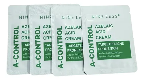 Nine Less Sachet X4 De A-control Azelaic Acid Crema Todo Tipo De Piel Día/noche