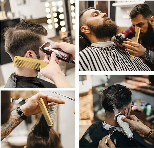 Peine De Acero Inoxidable Para Barbería &re