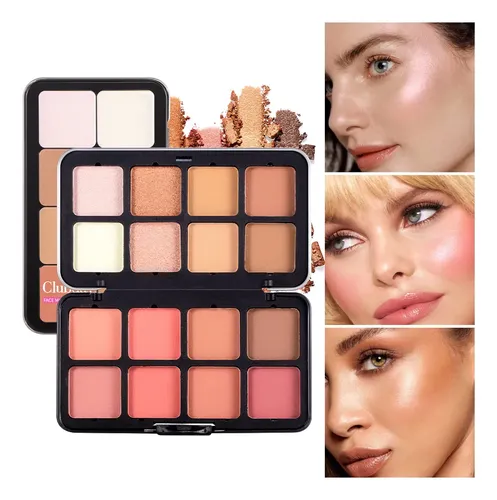 Paleta De Maquillaje De Contorno Con Iluminador De Rubor De  C004-003m