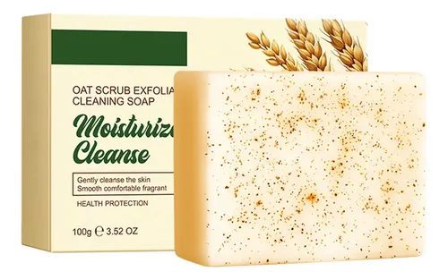 Exfoliante De Avena, Jabón Limpiador Corporal, Hecho A Mano