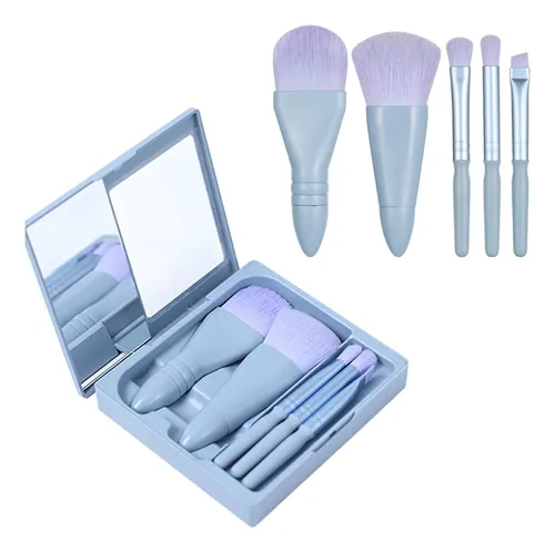 Set De Brochas De Maquillaje Tamaño Viaje, Mini Set De