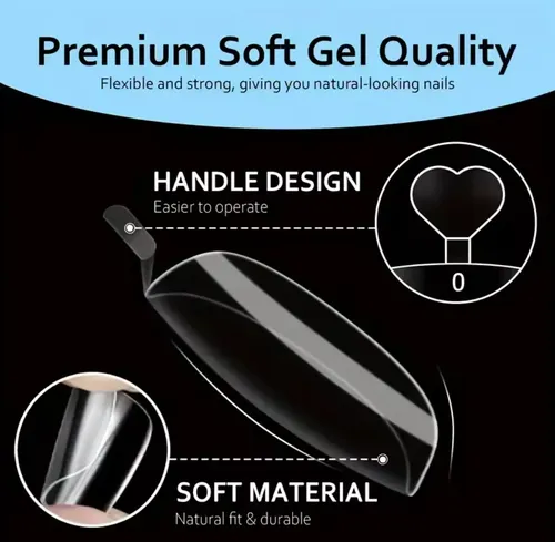 Tips Soft Gel Para Pies Caja X120 Pcs Uñas Postizas