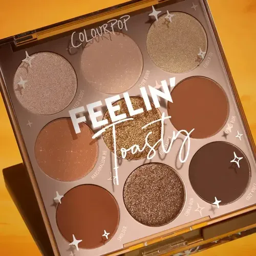 Paleta Sombras ColourPop Feelin Toasty 9 Tonos Marrón Mate