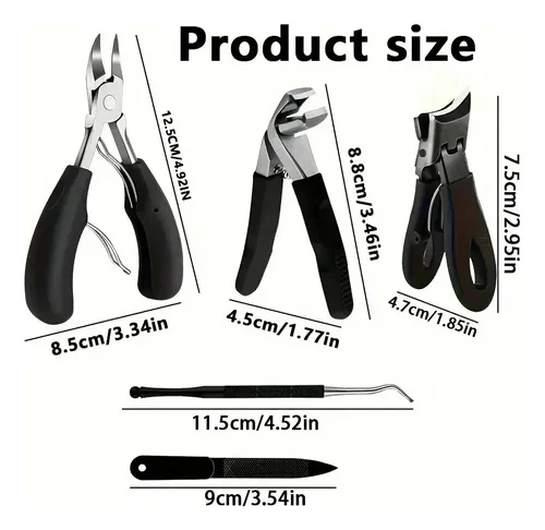 Kit De 5 Cortaúñas De Metal De Alta Resistencia