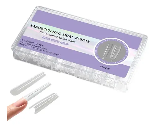 Gs Molde De Uñas De Doble Cara, Extensión Sin Papel, Abs