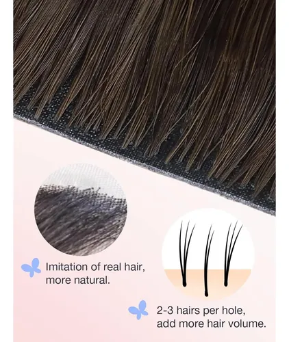 Extensiones De Cabello Virgen Doores 18′ Invisi Edge Con