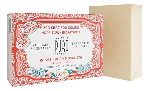Eco Shampoo Solido Rosas Rosa Mosqueta Boti-k Puro
