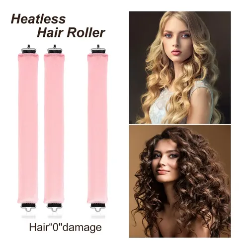 3 Unidades De Rulos For Pelo Sin Calor, Terciopelo Suave Ww