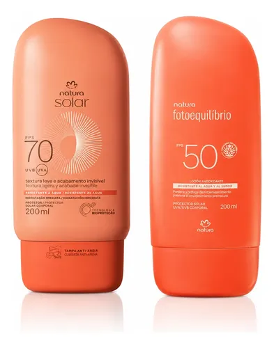 Kit X2 Protector Solar Natura Fps 70 Y Fps 50 Corporal 200ml