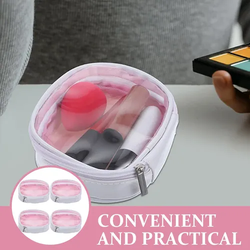 Set De 4 Bolsos De Viaje Para Maquillaje Con Cierre Para Muj
