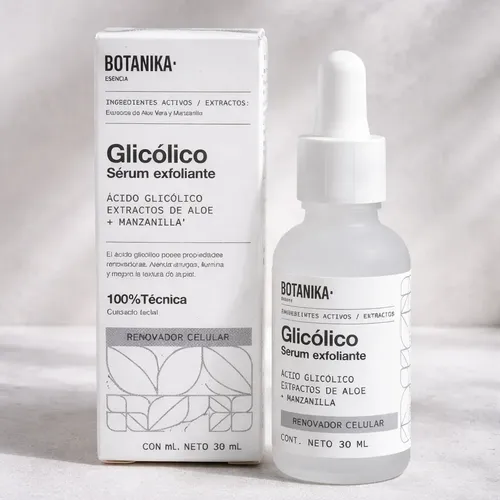 Serum Exfoliante Con Ácido Glicólico Botanika Todo Tipo De Piel Noche