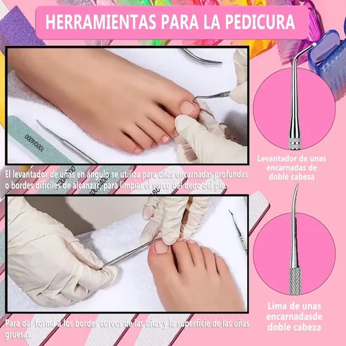 Kit De Para Manicure Y Limas Para Uñas Profesional 12 En 1