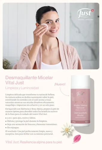 Combo Just Rostro Desmaquillante Micelar 150ml/gel Limpieza